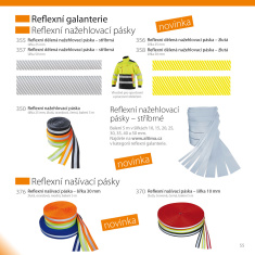 Reflektierender zweifarbiger Riemen Breite 20 mm und 25 mm - Schwarz-Orange - Packung 5 m Reflektierender zweifarbiger Riemen Breite 20 mm und 25 mm - Schwarz-Orange - Packung 5 m